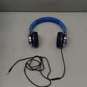 AILIHEN C8 Headphones Wired, On-Ear Kids Headphones with Microphone and Volume Control Foldable Corded Stereo 3.5mm Headset for School Teens Smartphones Chromebook Laptop Tablets Travel (Black Blue) (Medium)