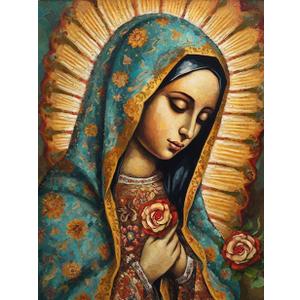 DIY 5D Diamond Art Kits Painting for Adults Virgin Mary Our Lady of Guadalupe Mexican(9) 40x30cm/11.7x15.8inches