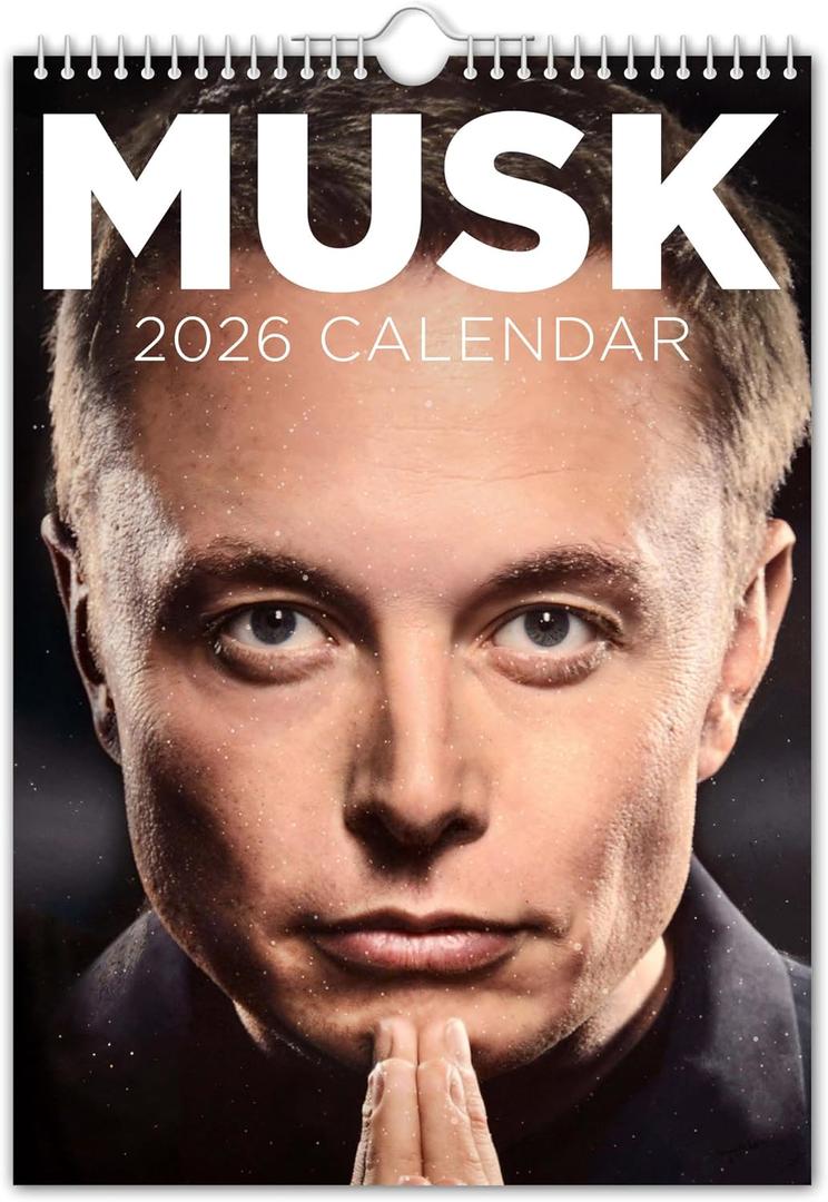 2 x The Calendar King // Elon Musk - 2026 Wall Calendar - 210MM X 297MM (8.3 X 11.7 INCH)