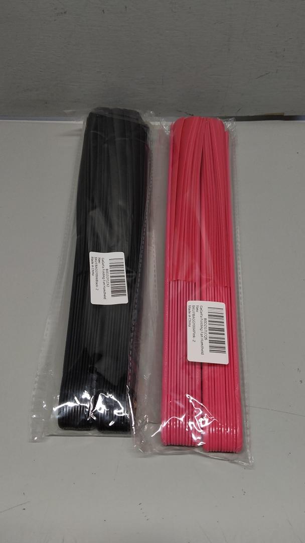 13inch Large Rave Fan Popping Fan Clacking Fans for Line Dancing,Hand Fans for Women Foldable,Boots on The Ground Fan,Portable for Outdoor, Wedding, Party, Decoration, Pack of 4(2 Black, 2 Red)