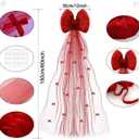 Christmas Giant Bow Decoration, Big Bows for Backdrop 59x20 Inch,Bow Themed Room Decor,Large Velvet Decorative Bows for Wedding Engagement Bachelorette Baby Shower Bridal Xmas (Wine Red, 20x59INCH)