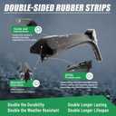 Double Sided Rubber Strips windshield wipers, Replace for 2013-2018 Santa Fe/2013-2019 Santa Fe XL,Wiper Blades Replacement-26"/14"/13" (Set of 3) U/J HOOK,Will Last 2x As Long