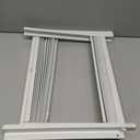 Window AC Side Panels with Frame Set,Air Conditioner Accordion Filler Curtain Replacement for Window AC Units,Fits Most 8,000 BTU Units,White,2 Pack