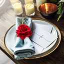 Handcraft Flower Napkin Rings Set of 12, Spring Flower Artificial Rose Napkin Rings for Wedding Birthday Party Banquet Spring Table Decor