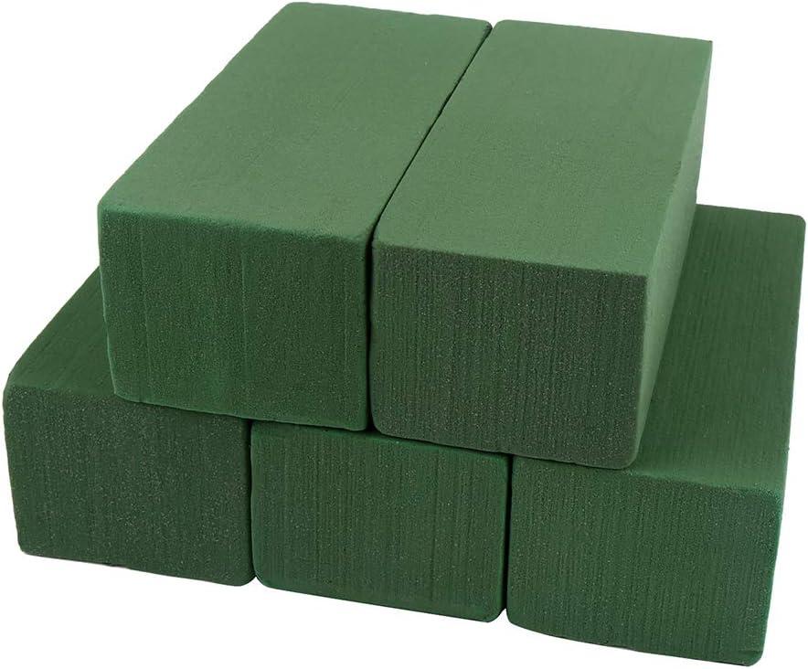 LOMIMOS 5PCS Floral Foam Bricks,Florist Green Blocks Supplies(8.5"L x 3.4"W x 3"H) for Fresh & Artificial Flower Arrangement DIY Craft Wedding Centerpiece Party Home Decoration