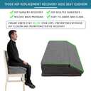 7.5" Extra Thick Hip Replacement Recovery Aids Seat Cushion, 3-Layer Adjustable Height Hip Surgery Recovery Must Haves for Post Surgery, High Support Wedge Chair Pillow for Office & Car