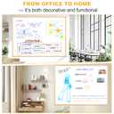 48"x30" Magnetic Wall White Board Dry Erase Whiteboard, Decorative Wooden Frame