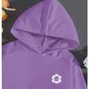 COZYEASE Girls' Letter Graphic Print Cute Hoodies Long Sleeve Pullover Hoodie Sweatshirt Purple 12Y
