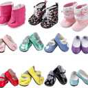 6 Pairs of Doll Shoes Include Boots Leather Shoes Fits 18 Inch American Girl Doll