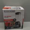 BLACK+DECKER Crush Master Blender, 10-Speeds with Stainless Steel Blades, Black, BL2010BP