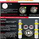 2 Sets 2000Lbs Trailer Hub Kit 5 Bolt 4.5",5 Lug Trailer Wheel Hub Fit 1" and 1-1/16" Trailer Straight Spindles,54.5 Trailer Axle Kit,Boat Trailer Hubs 5 Lug(only for Straight Spindle)