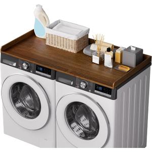 Washer Dryer Countertop,54" W×27.5" D,Walnut, 1 Tier