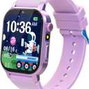 Kids Smart Watches Girls Age 3-12, Smart Watch for Kids with 32 Games HD Touch Screen Camera Video Alarm Music Audiobooks Pedometer Flashlight 12/24 hr Toys Birthday Gifts for Girls Ages 5 6 7 8 9 10 (Purple)