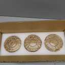 3 Pcs Amber Hammered Glass Shade Replacements for Pendant Light Fixtures Glass Lamp Shade Cover, 1-5/8 Inch Fitter E26 Base, 4"w x 6"h, Replacement Lamp Globe for Chandelier Wall Sconce