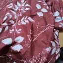 Bedsure Floral Burgundy Comforter Set, Queen Bedding Sets, 2 pillow case and under sheet and blanket cover