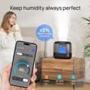 Dreo Smart Humidifiers for Bedroom, Top Fill 4L Supersized Humidifier Large Room with 28 dB, 36H Runtime, Touch/APP/Voice Control, Nightlight, Cool Mist Humidifiers for Baby, Plants, Indoor, Black