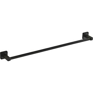 Matte Black Bathroom 24 InchTowel Bar, Bath Accessories Thicken Stainless Steel Shower Towel Rack for Bathroom, Towel Holder Wall Mounted (Total Length 26-Inch)