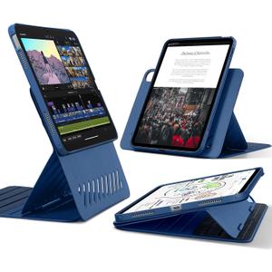ESR for iPad A16 Case, iPad 11th/10th Generation Case (2025/2022), Removable Magnetic Cover, Adjustable Portrait/Landscape Stand with Raised Screen View, 9 Standing Angles, Blue