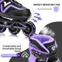 Ruthfot Adjustable Inline Skates for Boys and Girls with Full Light Up Wheels, Outdoor Rollerskates for Kids and Women