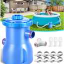 DeeprClean 300GPH Pool Filter Pump for Small Above Ground Pools-Blue
