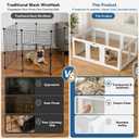 Clear Acrylic Dog Playpen Indoor, 24" H, White