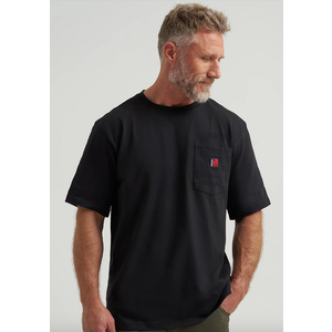 Wrangler Men's Short Sleeve Pocket T-Shirt (X-Large, Black)