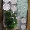 Hoolerry 6 Sets 72 Pcs Baby Shower Prizes for Game Favors Include Glass Cups Baby Shower Winners Present Box Lipstick Pen Candle Keychain Guests Wedding Gift(Greenery)