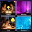 seenlast Waterproof Spa-Like Shower Lamp,16 Color Ocean Wave Projector Night Light for Inside Shower,Rechargeable Shower Light with Touch & Remote Control for Room Decor,Gifts for Women, Couples