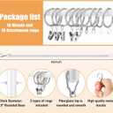 Shimeyao Acrylic Curtain Pull Wands Drapery Pull Rod Versatile Fiberglass Blinds Wand Kits with Curtain Rings and Hooks for Opening Closing Curtains Homes Offices Opener (White,46 Inch)