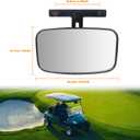 Universal Golf Cart Wide Rear View Mirror 8.07'' x 5'' Wide Panoramic Rearview Mirror for EZGO Club Car Yamaha