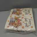 Whaline 80Pcs Fall Guest Paper Napkins Hello Fall Pumpkin Leaves Floral 3 Ply Disposable Napkins Autumn Rustic Dinner Hand Towels for Harvest Thanksgiving Party Table Decor