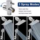 NearMoon Filtered Shower Head, High Pressure 8Square, 5 settings Handheld Rain Shower Filter Combo with Self-adhesive Holder/1.5M Hose -1 Replaceable Filter Cartridge (Chrome Finish)