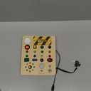 TINTECUSA Busy Board with LED Light, Wooden Sensory Toys for Toddler, Montessori Music Toy for Airplane, Travel Activity Educational Learning Autism Toys, Birthday Boys Girls Gifts