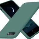 Cordking Designed For iPhone 8 Plus Case, Designed For iPhone 7 Plus Case, Silicone Ultra Slim Shockproof Phone Case With [Soft Anti-Scratch Microfiber Lining], 5.5 Inch, Midnight Green