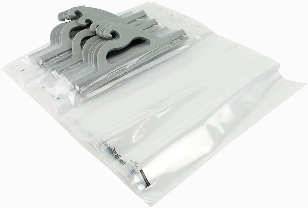 Monaco Deluxe Hanging Storage Bags, 10-pack of 14 x 12.5 inch Clear Plastic Polyethylene Bags for Classroom, Library, and Pharmacy Use