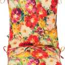 Set of 2 Outdoor Dining Chair Cushions, Patio Seating Cushions, 38x18x4.5 inch, for Garden Patio Furniture (A riot of Colours)