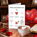 2 x Valentines Day Card for Him or Her, Valentines Day Cards Gifts for Husband Wife Boyfriend Girlfriend Fiance Partner, Thoughtful Love Card for Women or Men (V2507)