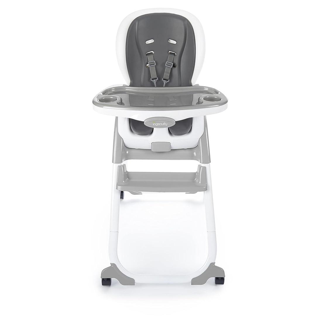 Ingenuity SmartClean Trio Elite 3-in-1 Convertible Baby High Chair, Toddler Chair, and Dining Booster Seat, For Ages 6 Months and Up, Unisex - Slate (Trio Elite Slate)