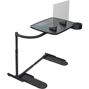 Stander Wonder Tray, Adjustable Swivel Table, Extra-Large Computer Stand, Couch Desk & Gaming Bench, TV-Trays for Eating on Couches, Chairs, Recliners with Laptop Wedges and Cup Holder, XL, Black