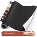Self Adhesive Leather Repair Patch Kit, 35 in x 79 in Large Vinyl Leather Repair Tape for Furniture, Car Seat, Couch, Sofa, Chair Black