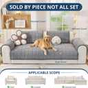 OstepDecor Washable Couch Cover for Dogs, Thick Pet Friendly Sofa Covers, Soft Couch Protector, Paw Cart Sofa Slipcovers, Cushion Protector for Leather, Sectional, Loveseat Cozy Grey, 35.4" X 70.9" 1 Pack