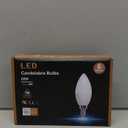 hansang Candelabra LED Bulbs,60 Watt Equivalent,600LM Warm White 2700K,Type B Light Bulb,E12 Small Base,Decorative Chandelier Bulb,Ceiling Fan Bulbs,Non-Dimmable,Pack of 6
