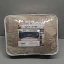 HDCAXKJ Reclining Sectional Couch Covers Velvet L Shaped Sectional Sofa Cover Washable Stretch Soft Corner Recliner Slipcover with Non-Slip Elastic Bottom (5 Seat and 2 Middle Console, Dark Beige)