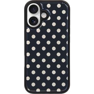 Cute Polka Dot Phone Case for iPhone 17, Black