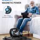 Under Desk Bike Pedal Exerciser, Quiet Magnetic Mini Exercise Bike with MERACH App for Arm, Leg Recovery, Physical Therapy, Smooth Foot Desk Cycle