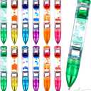 Droutti 12 Pack Liquid Motion Pen Colorful Liquid Motion Bubbler Pens Fidget Liquid Timer Pen for Stress and Anxiety Relief Home Office Desk Decoration