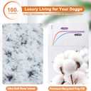 POCBLUE Deluxe Washable XL Dog Bed Dog Crate Mat 41 inch Comfy Fluffy Kennel Pad Anti-Slip for Dogs Up to 90 lbs, 41" x 27", Grey