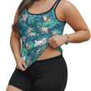 HUNTFAMI Tankinis Swim Suits for Women Two Piece 2025 Womens Bathing Suits Holiday Beachwear Women with Boyshorts (M)