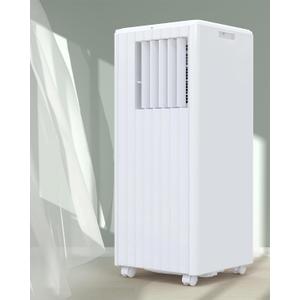 8000 BTU Portable Air Conditioner with Remote Control  Ultra-Quiet 3-in-1 Energy-Efficient AC Unit, 24H Timer & 2 Speed Modes for Bedroom, Office, Room Cooling (White)