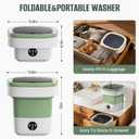 20L Foldable Portable Washing Machine, 45dB Ultra Quiet 3 Modes Mini Washer with Spin Basket, No Installation Compact Washer for Travel RV Dorm Apartment Camping, Baby Clothes Underwear Socks